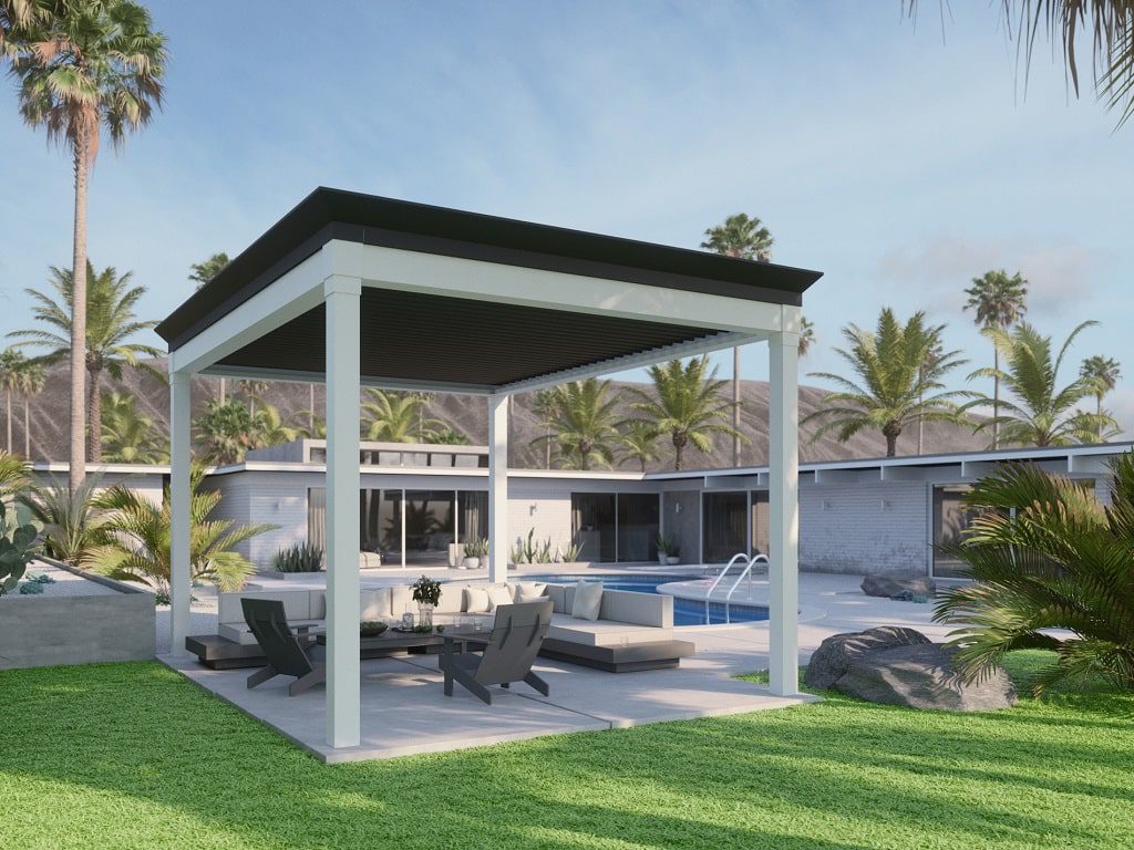 Pergola X Poolside Installed On Grass