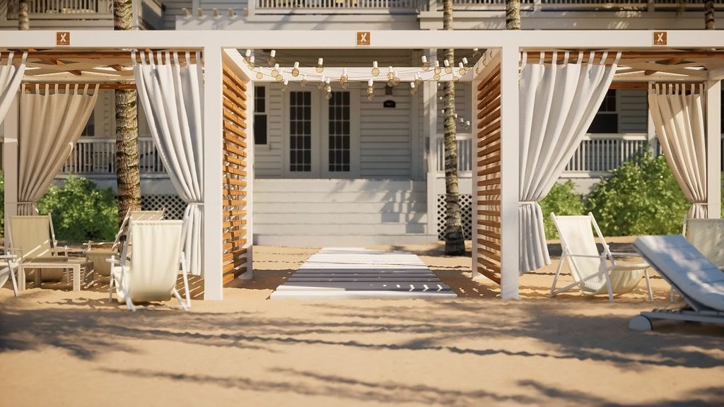 Aluminum Cabana X Powder coated white