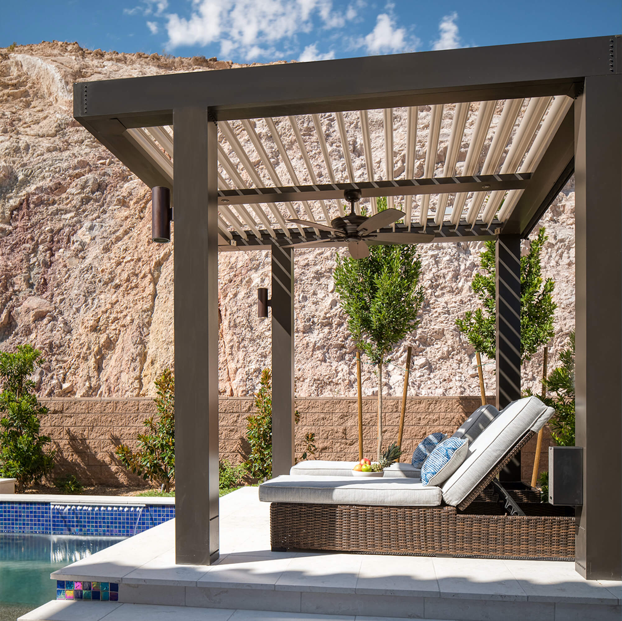 Customized Pergola beside the pool