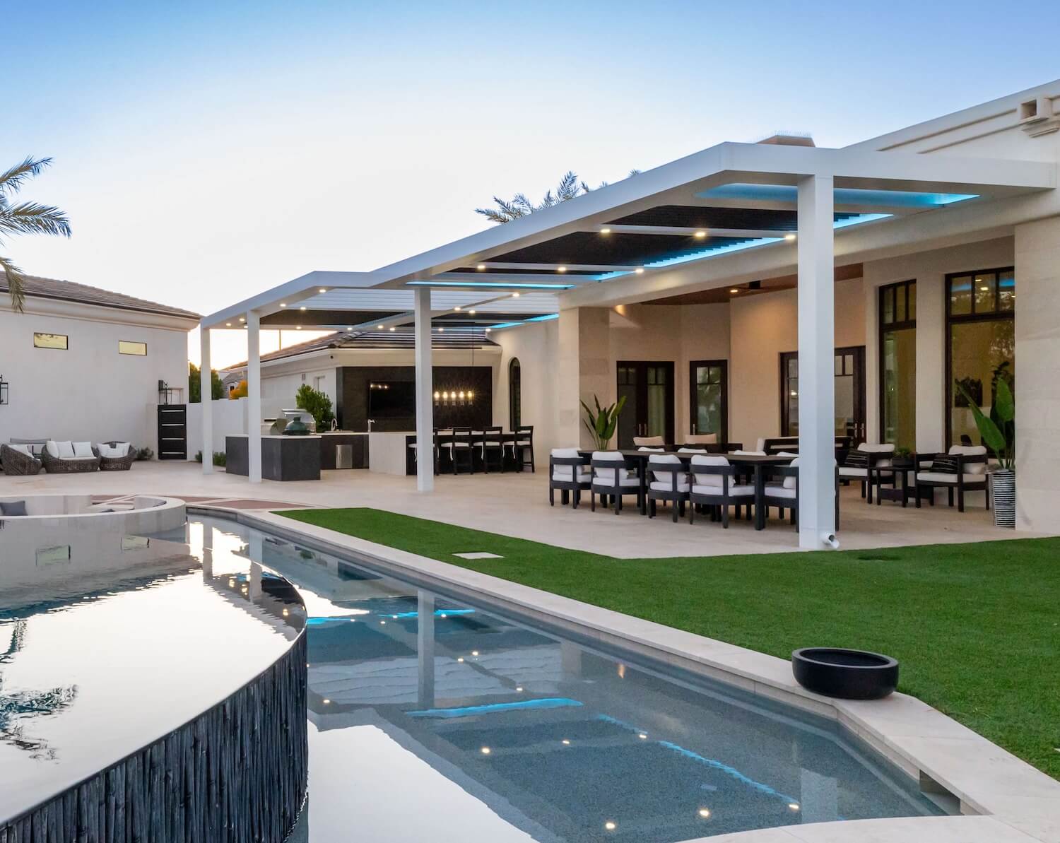 Custom Pergola next to pool