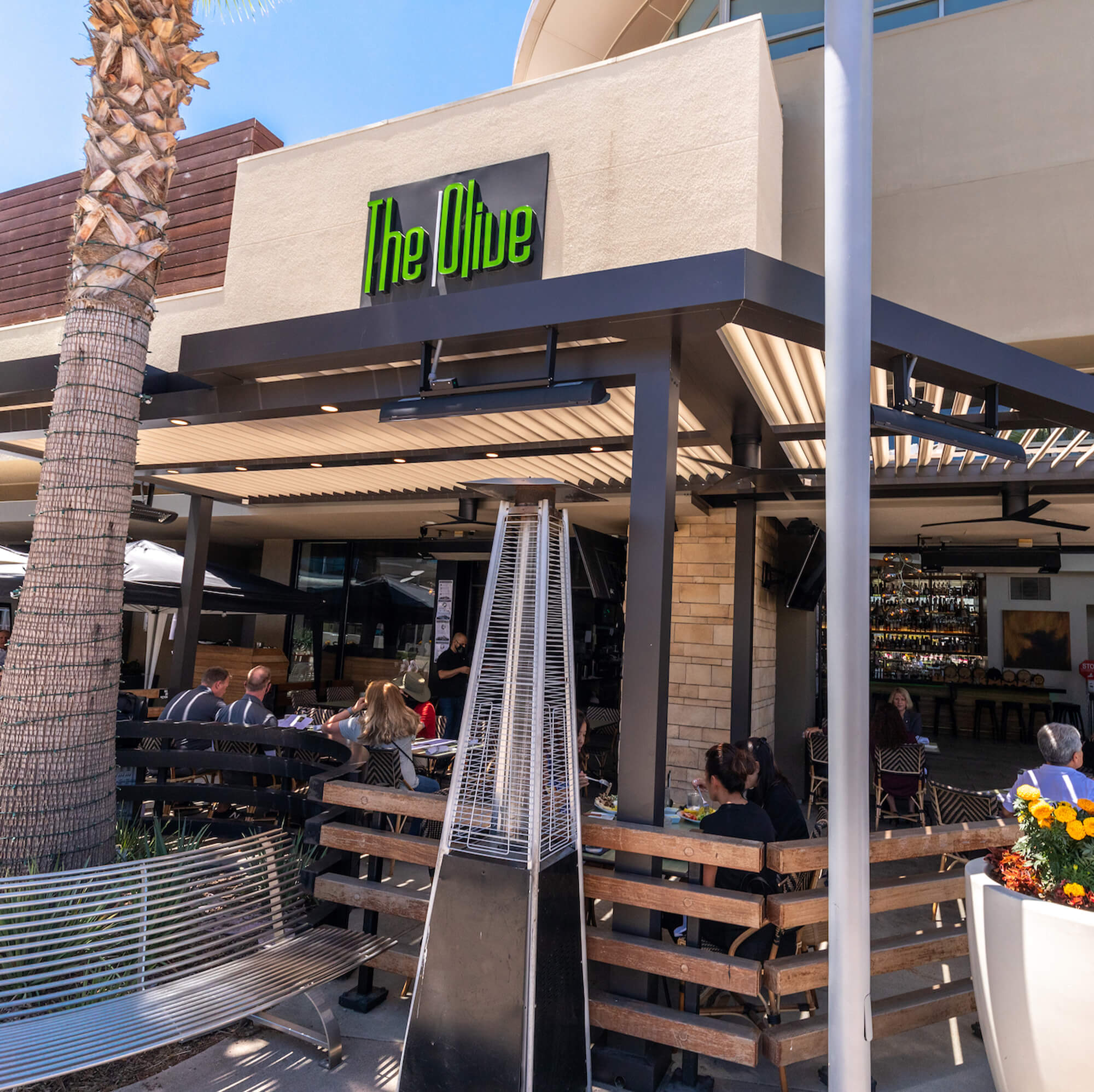 customer sitting outside restaurant extension
