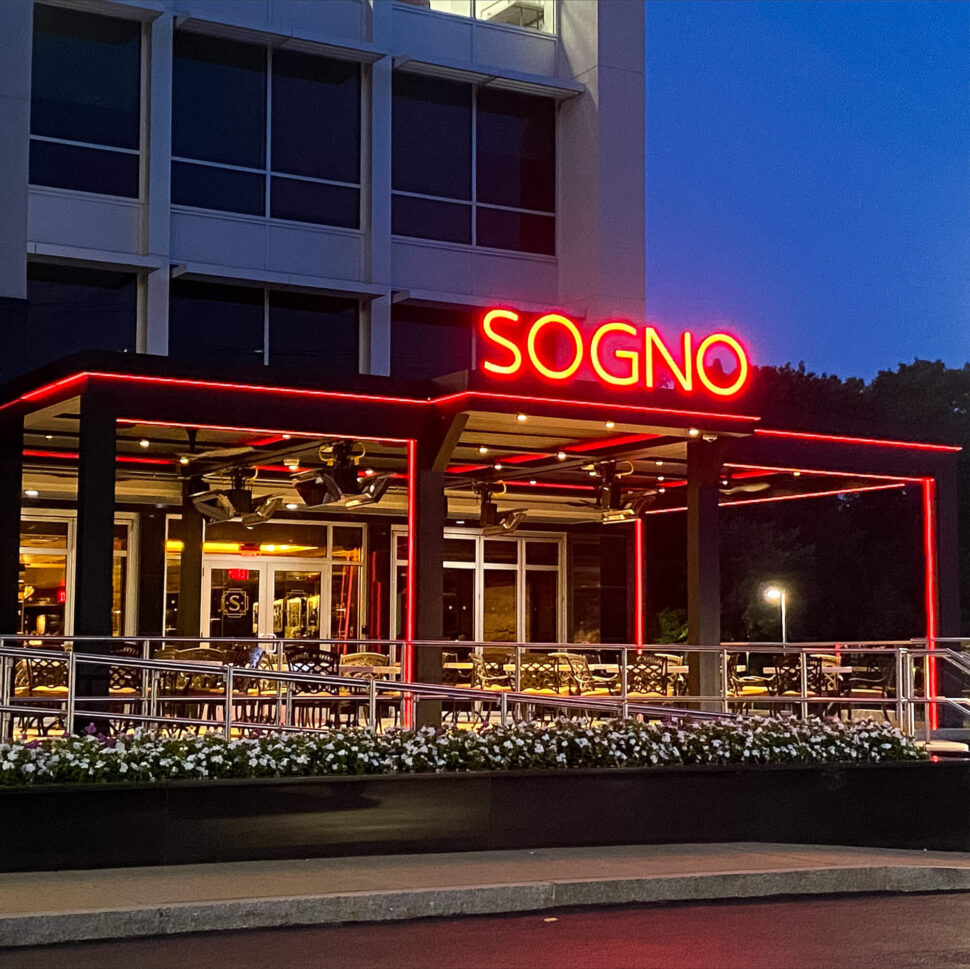 commercial restaurant sogno outdoor canopy design