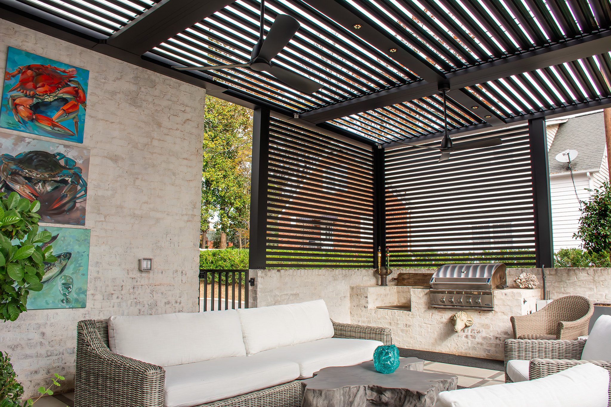 Pergola X with Parallel Backdrop