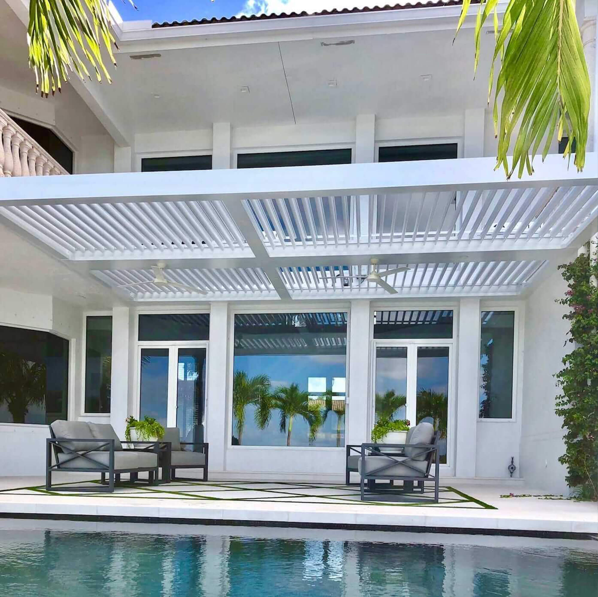 Customized Outdoor Pergola beside the pool