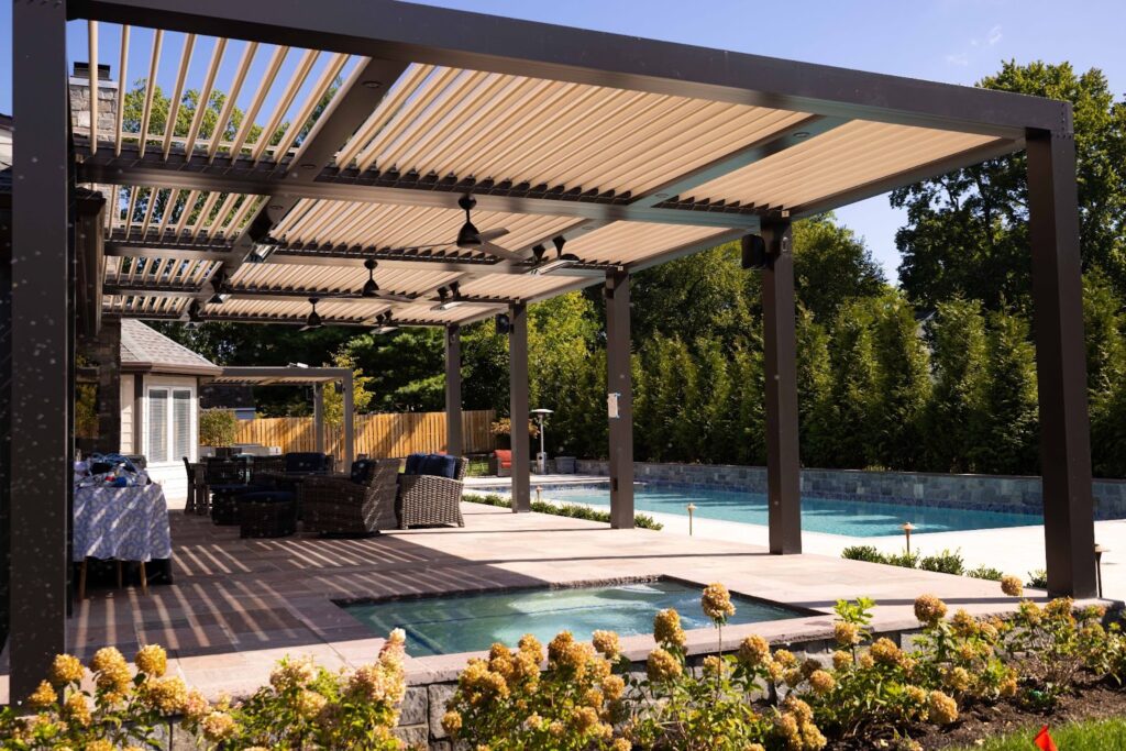 Pergola Over Hot Tub