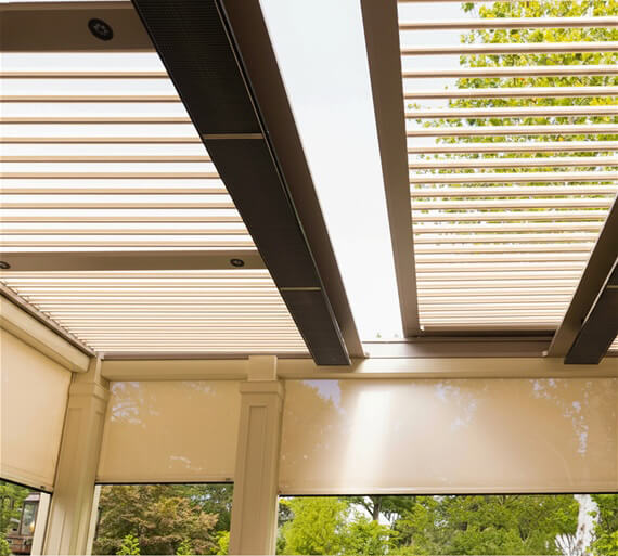 Pivot 6 Slide louvers opening