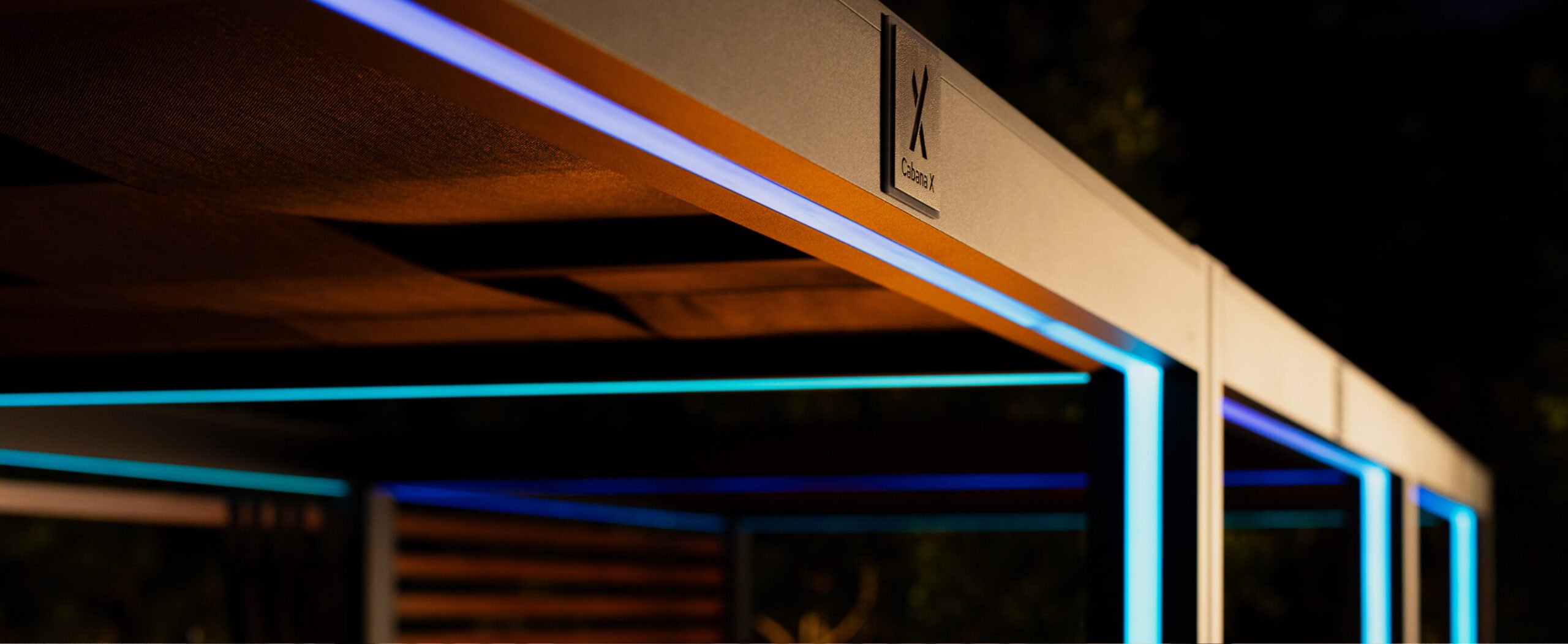 Detail of a white Cabana X lights