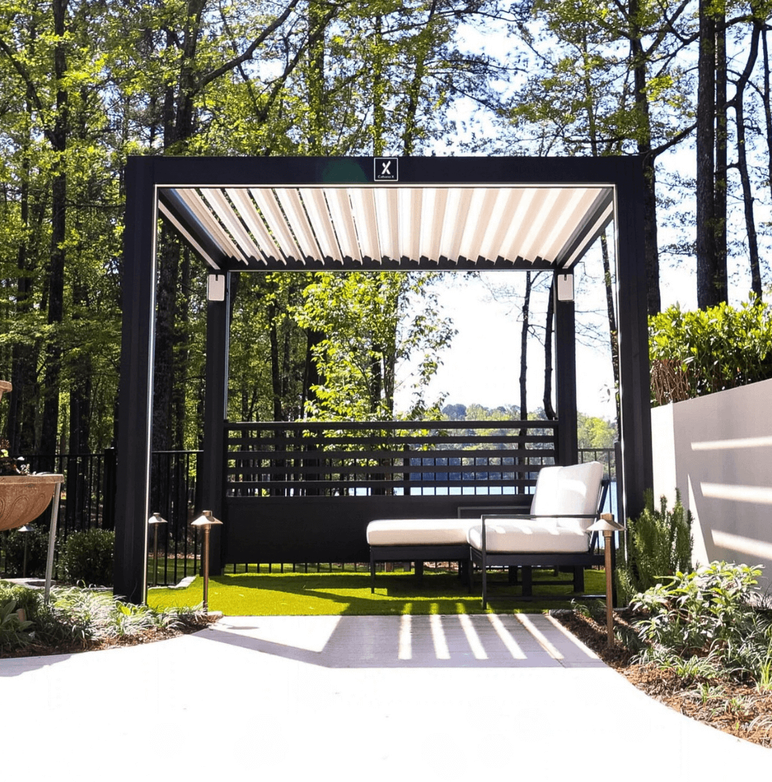 Cabana X Black with white louvers