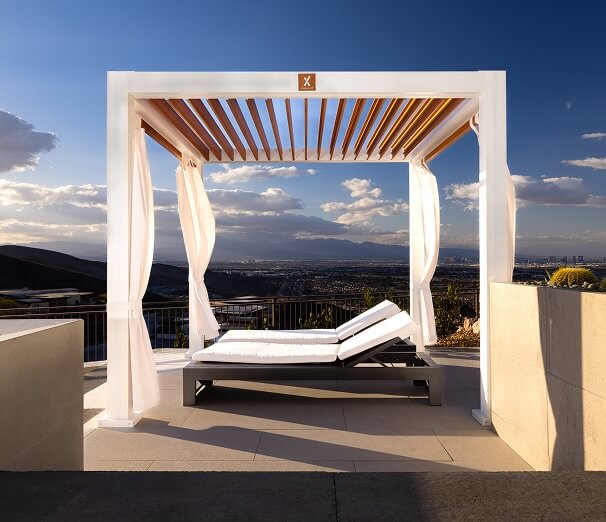 Cabana X with view behind it