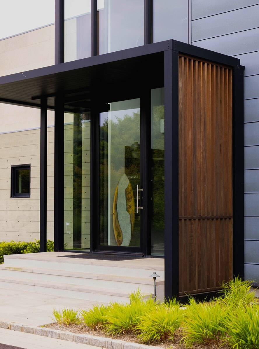 Custom Pan 6 as an entryway pergola