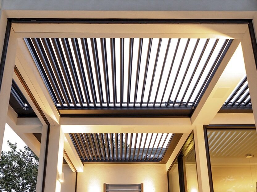 Two toned details of Pivot 6 louvers