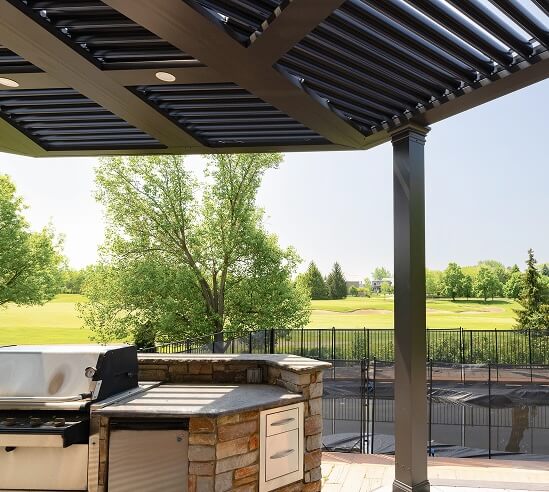 Custom Pergola X installed at a Golf Course