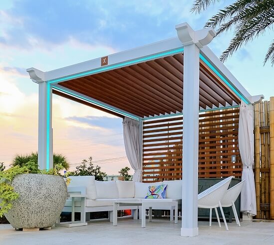 Two tone Cabana X at a luxury resort
