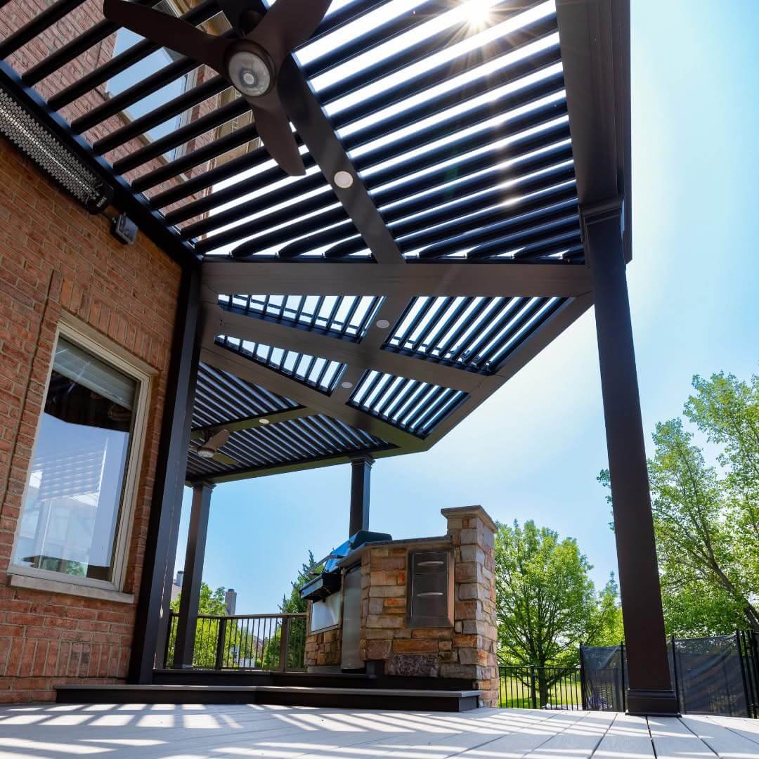 angled pergola