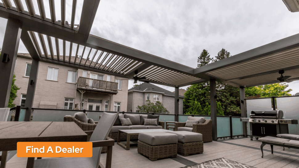 Pergola X under cloudy sky - Ontario, Canada