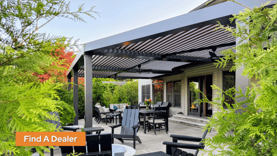 Angled StruXure Pergola X by Altimate Outdoor