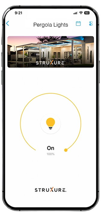 Bond App Lights control Screen