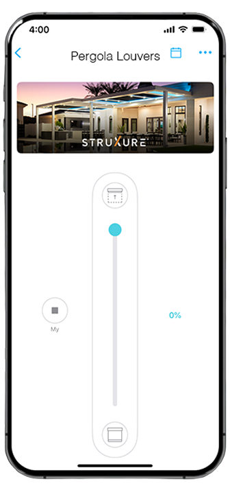 Bond App Louver control Screen