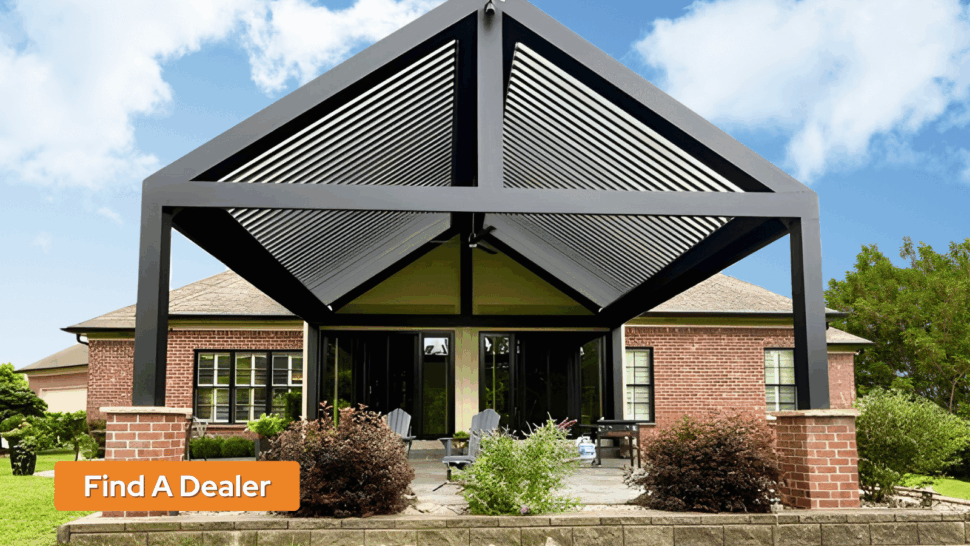 Louvered Outdoor Gabled Louvered Pergola