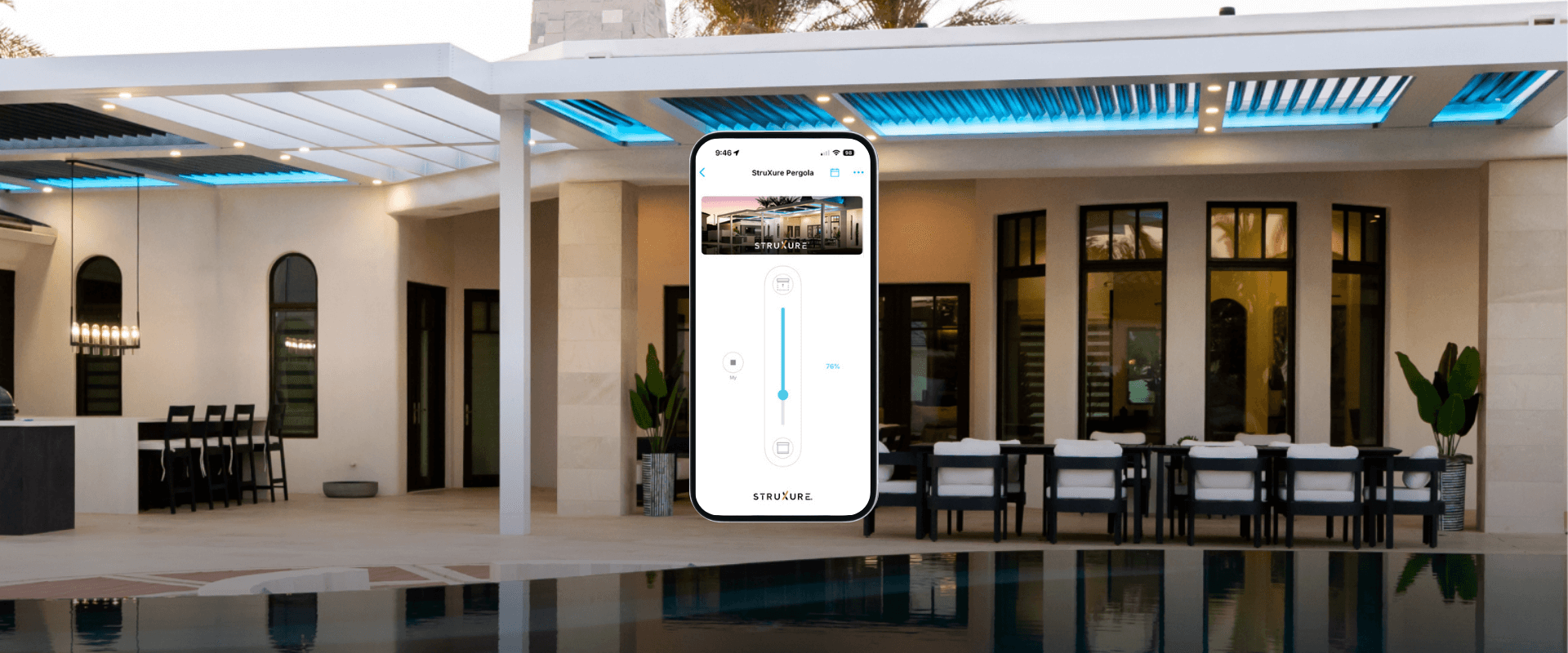 App controlling Pergola settings
