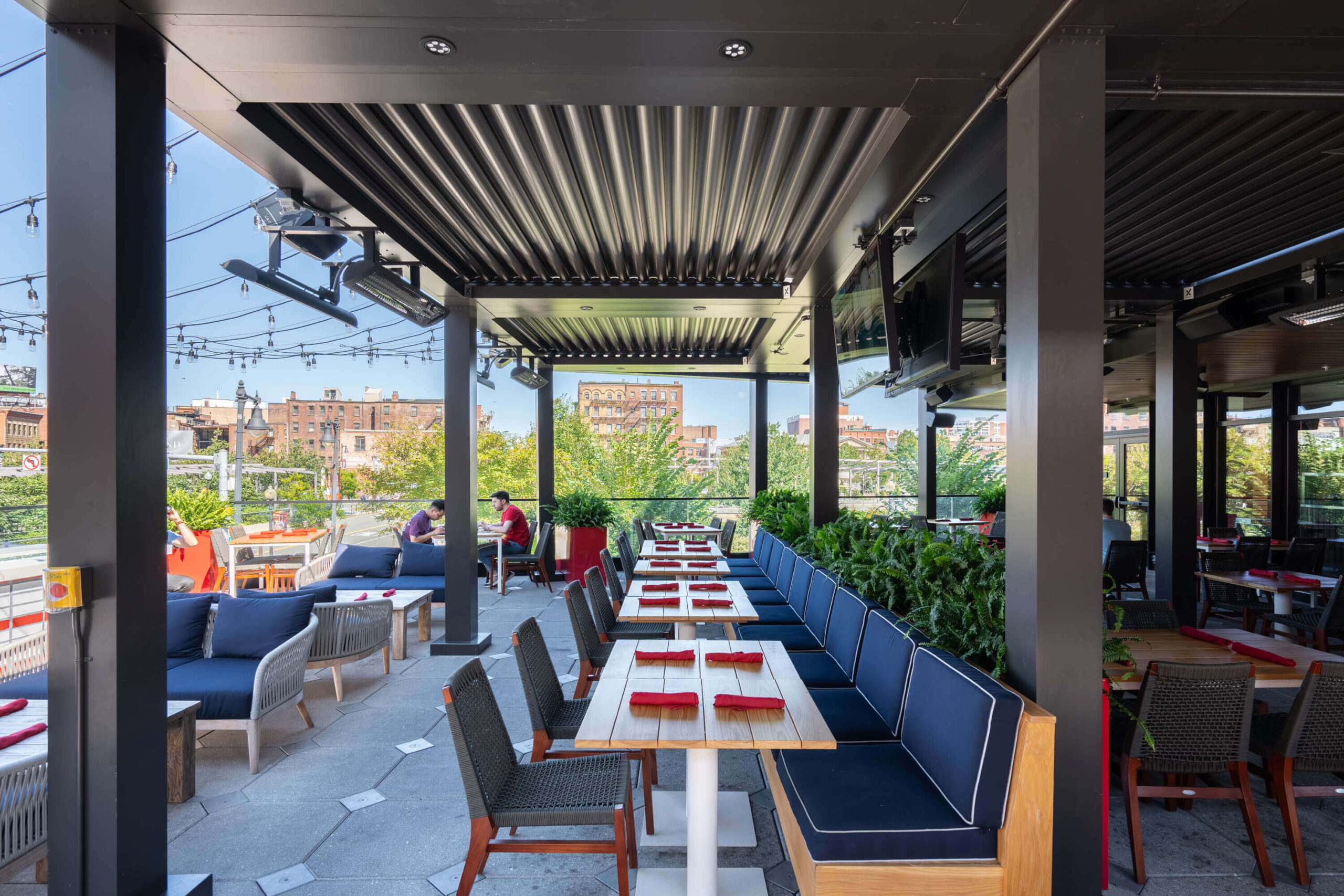 Pergola X install at Gordon Ramsay Burger