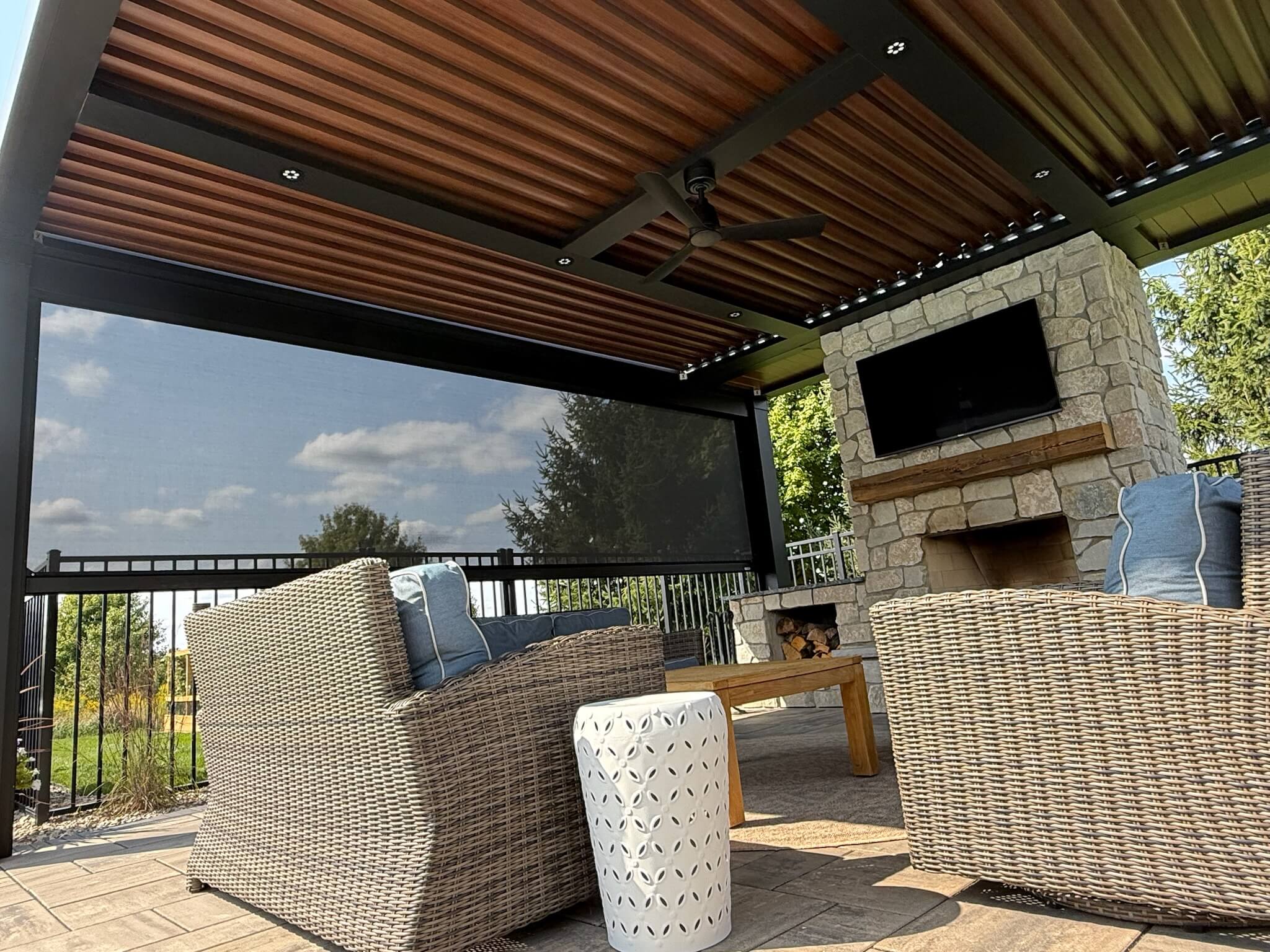 poolside pergola