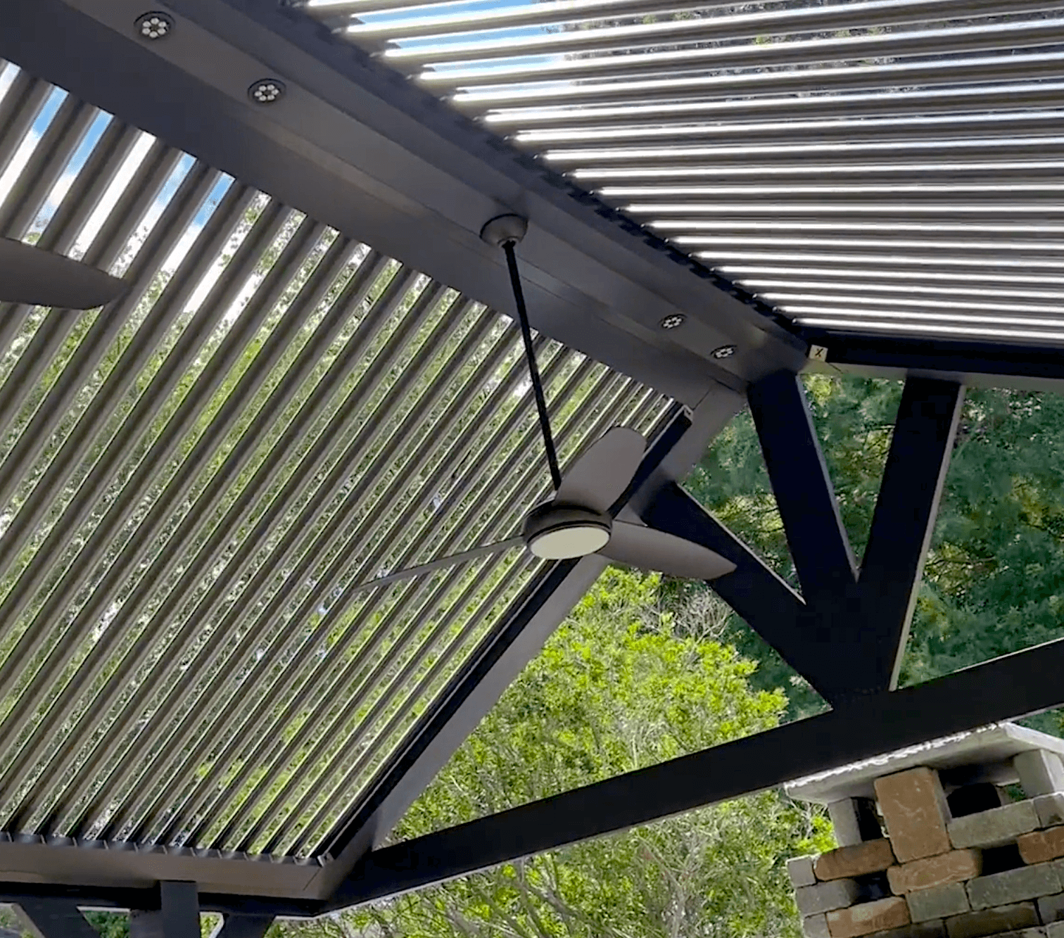Interior detail of A Frame Pergola