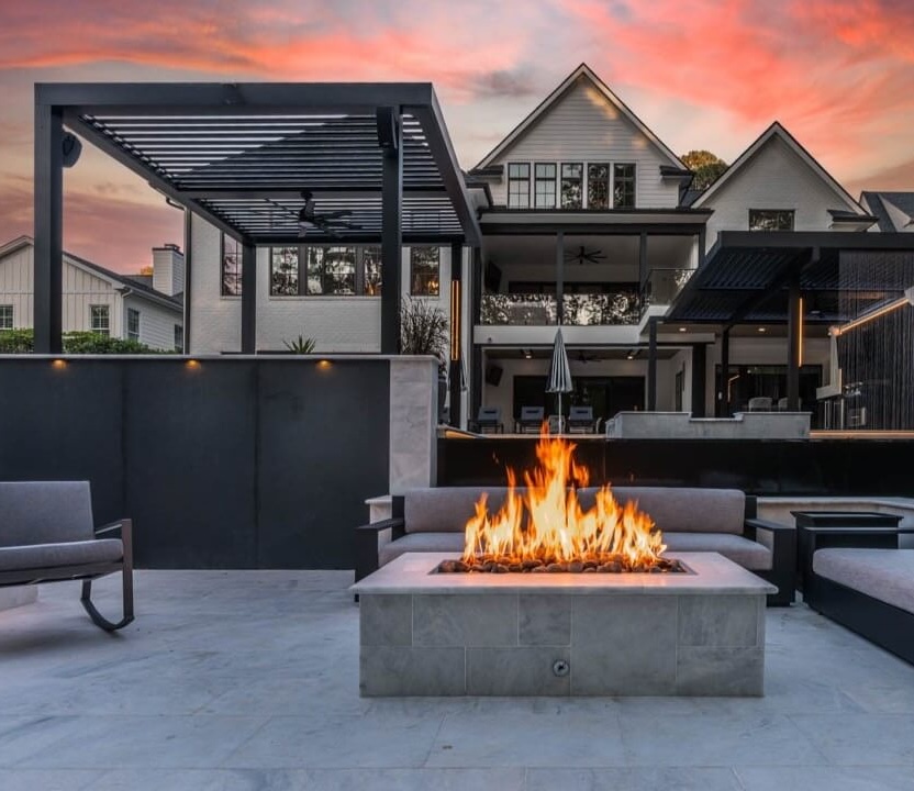 View from the backyard facing the house