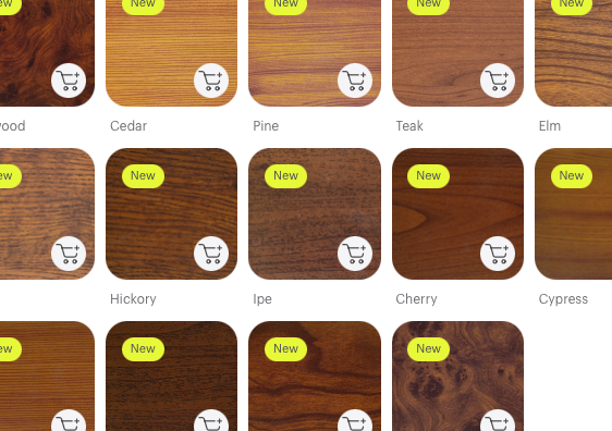 Material Bank UI - select samples to order