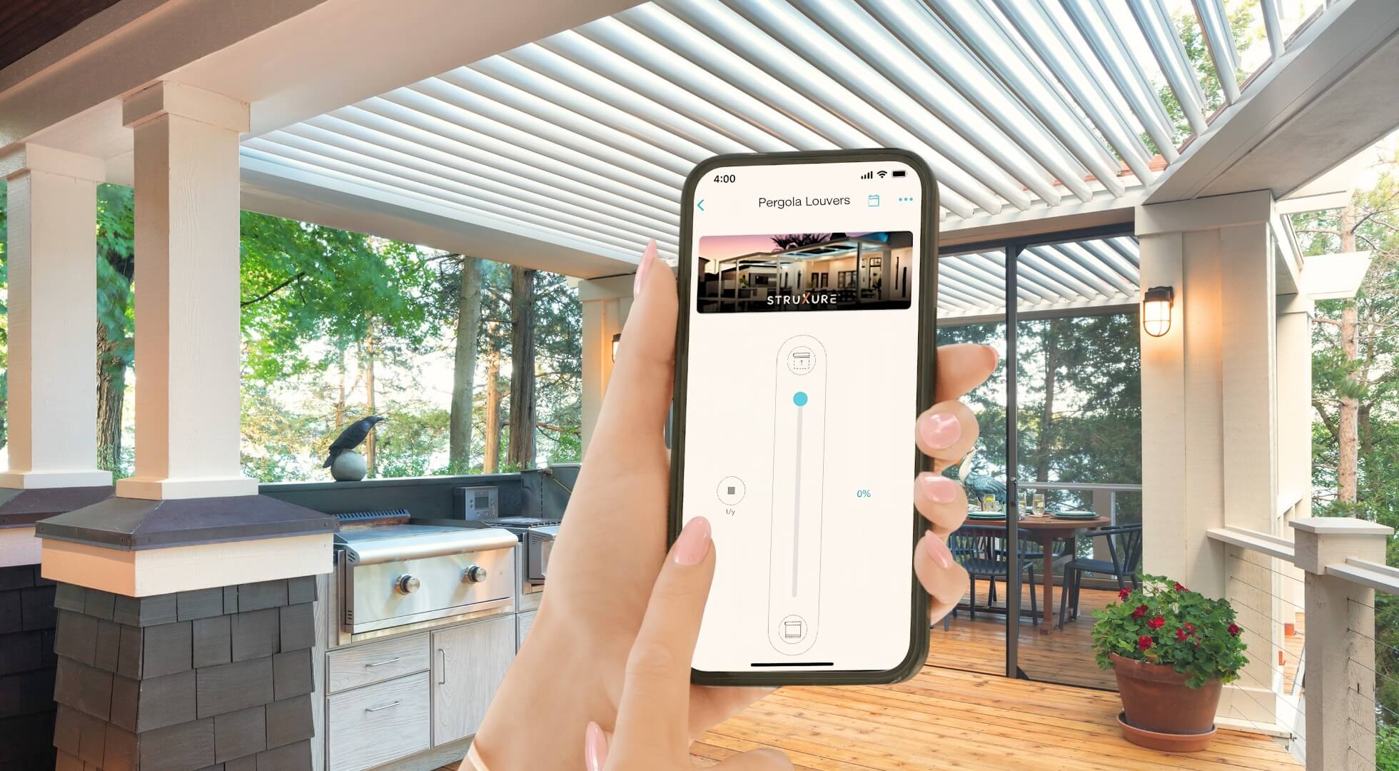 Bond App for a StruXure Pergola