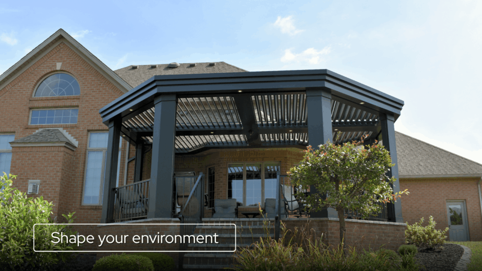 Custom Louvered Pergola Design, Octagonal Pergola