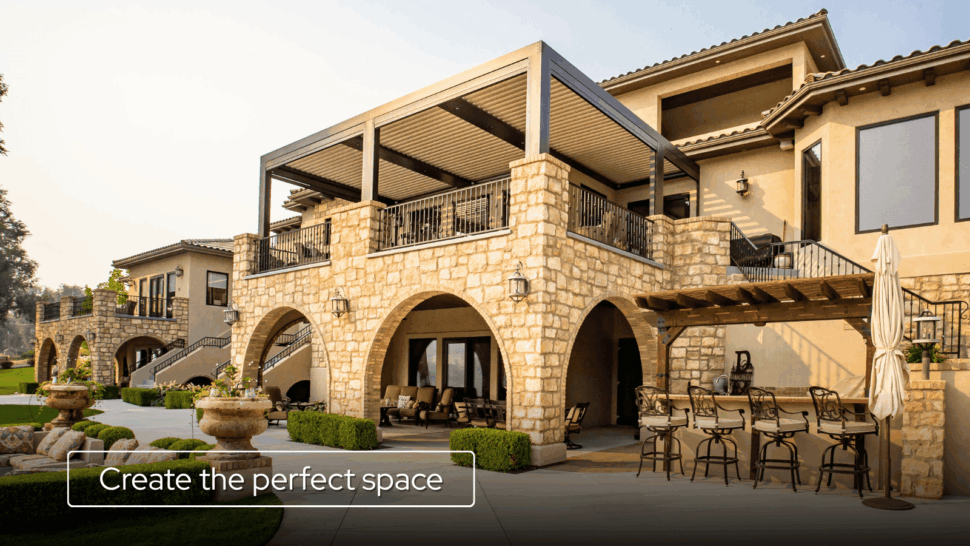 Louvered Pergola Color Ideas - Rustic Pergola