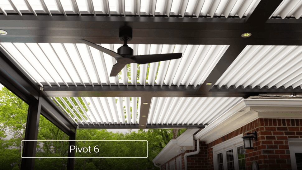 StruXure Louvered Pergola Roof Profile, Pivot 6