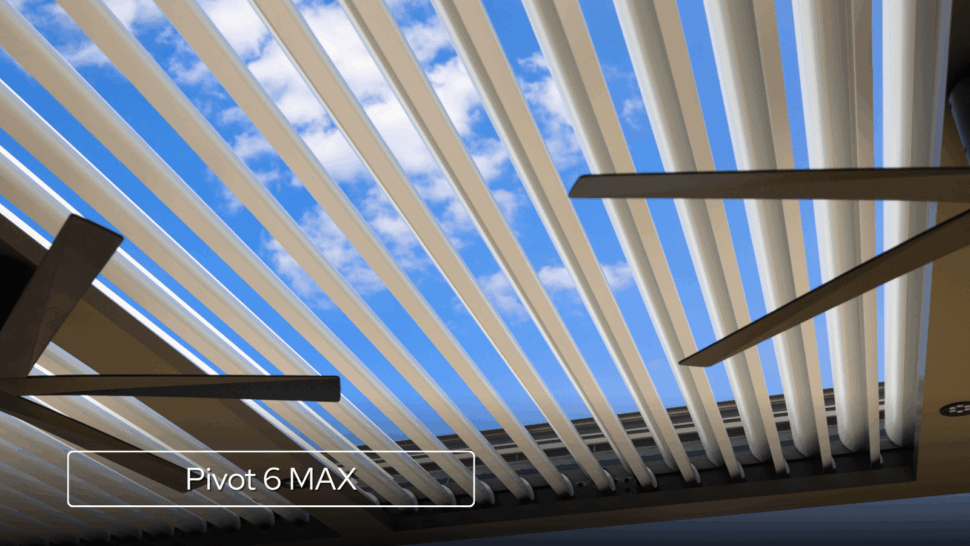 StruXure Louvered Pergola Roof Profile, Pivot 6 MAX