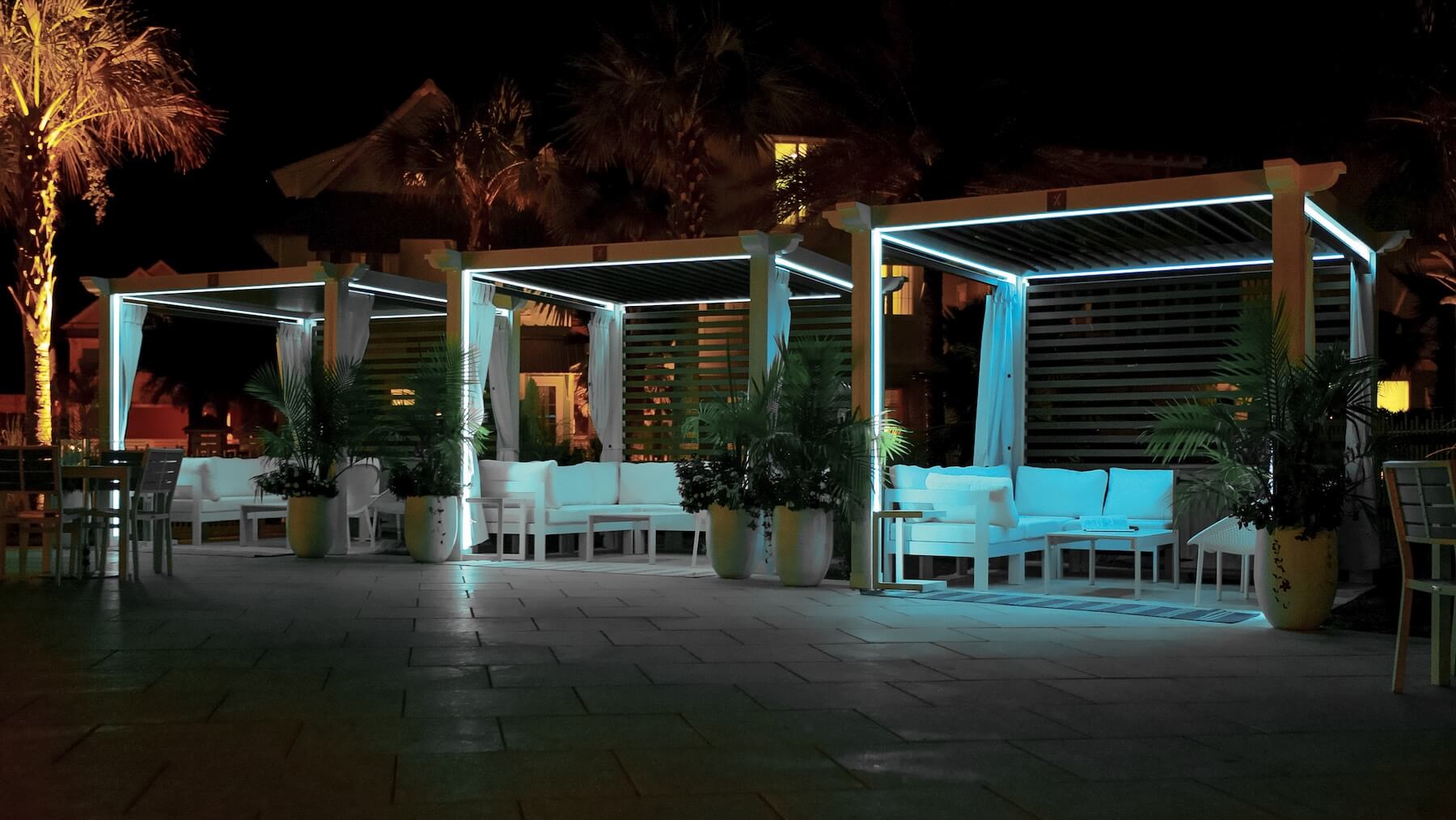 Margaritaville Cabana X at night time