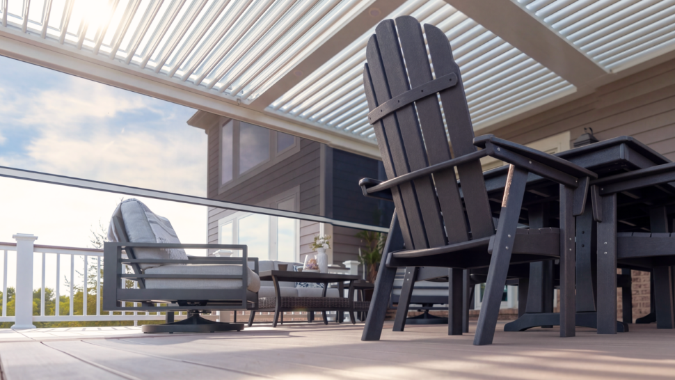 Custom pergola and screens creating a more comfortable outdoor environment